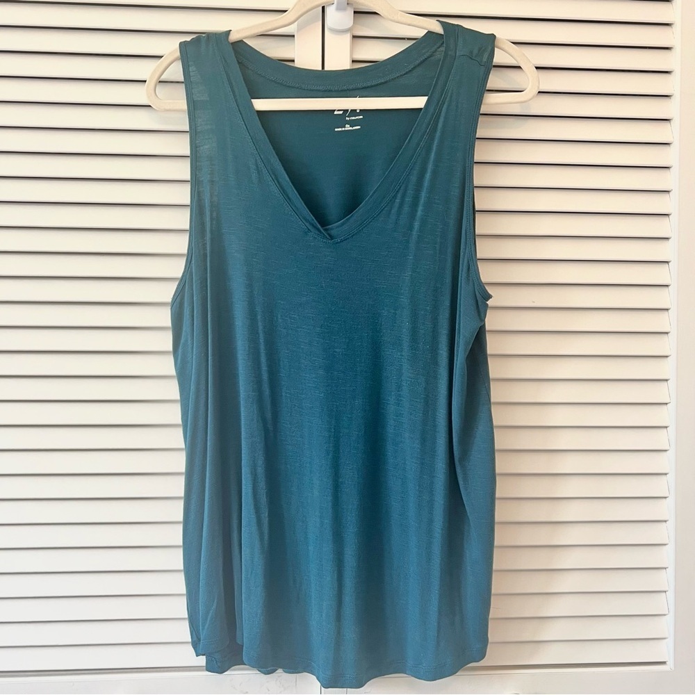 Maurices 24/7 Flowy Tank Teal Size 0X